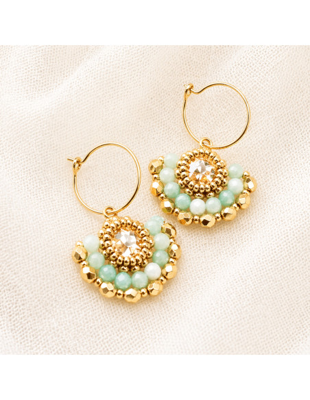 Boucles d'oreilles Marcia Amazonite - Colette S'apprête - Comptoir Doré