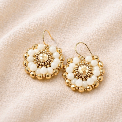 Boucles d'oreilles Iris Nacre - Colette S'apprête - Comptoir Doré