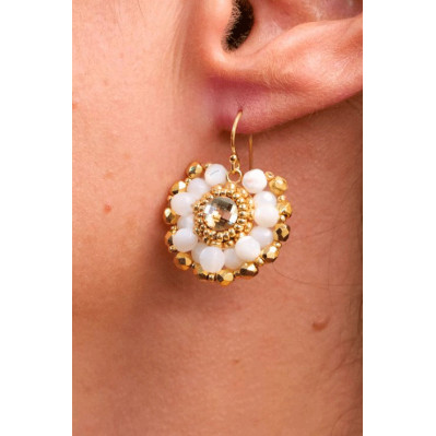 Boucles d'oreilles Iris Nacre - Colette S'apprête - Comptoir Doré 2