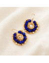 Boucles d'oreilles Iris Lapis Lazuli - Colette S'apprête - Comptoir Doré