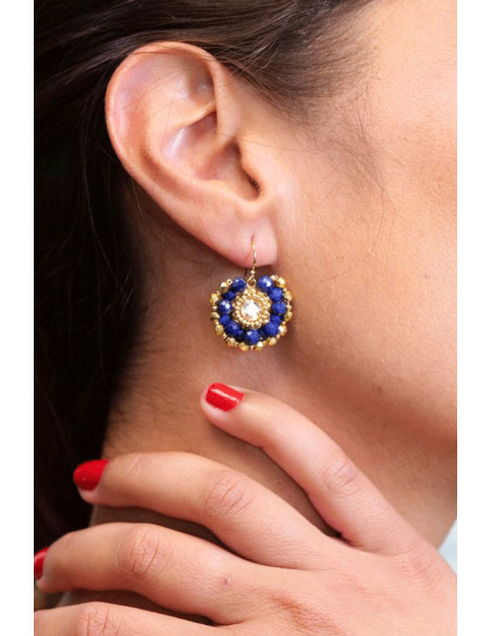 Boucles d'oreilles Iris apis Lazuli - Colette S'apprête - Comptoir Doré