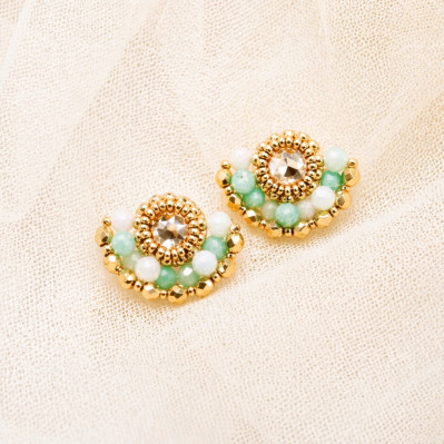 Boucles d'oreilles Ines Amazonite - Colette S'apprête - Comptoir Doré