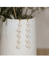 Boucles d'oreilles pendantes perles Emilie - Comptoir Doré - L'Atelier de Clotilde