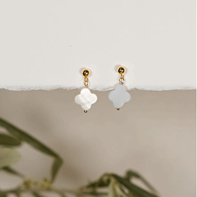 Boucles d'oreilles nacre Séléna - Comptoir Doré - L'Atelier de Clotilde
