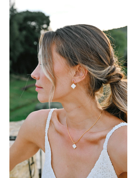 Boucles d'oreilles nacre Séléna - Comptoir Doré - L'Atelier de Clotilde