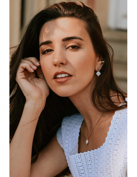 Boucles d'oreilles nacre Séléna - Comptoir Doré - L'Atelier de Clotilde