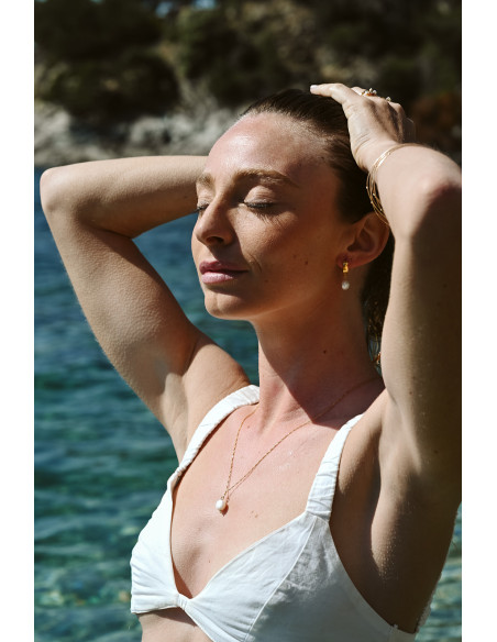 Collier perle Louise - Comptoir Doré - L'Atelier de Clotilde