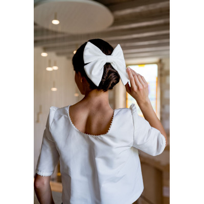 Nœud Scarlett Blanc - Bellemond - Comptoir Doré 2