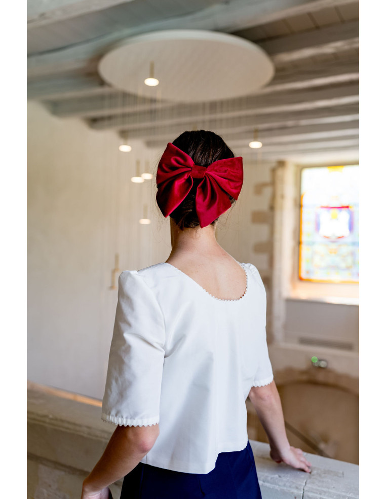 Nœud Scarlett Blanc - Bellemond - Comptoir Doré