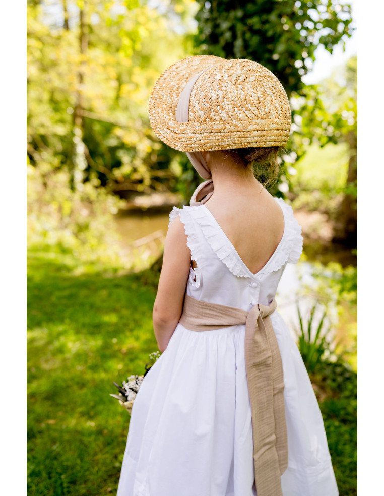 Chapeau de paille Capucine Sable- Bellemond - Comptoir Doré