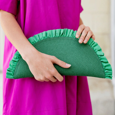 Pochette Lunéa Vert Foncé - Bellemond - Comptoir Doré