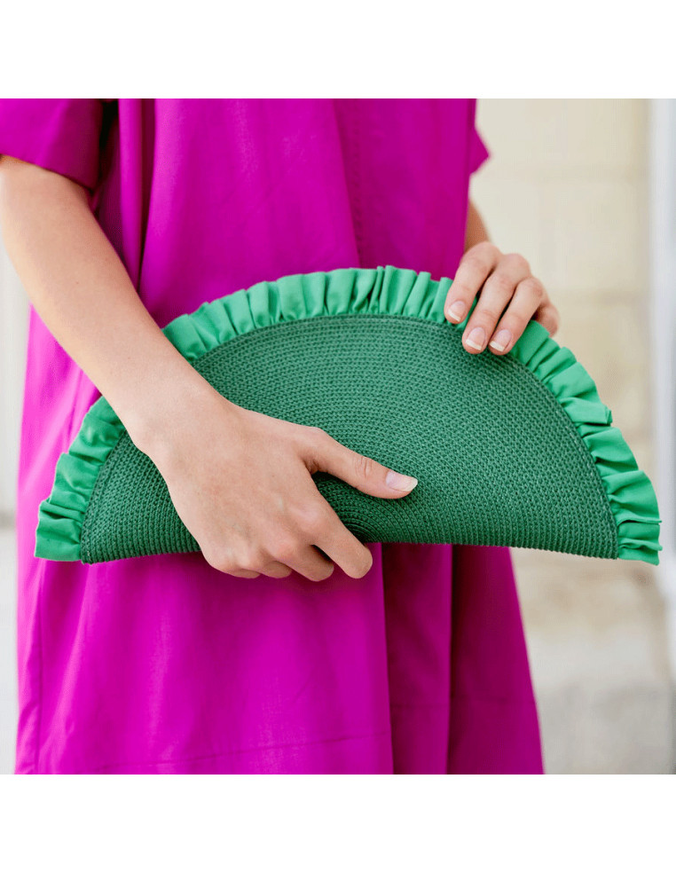 Pochette Lunéa Vert Foncé - Bellemond - Comptoir Doré