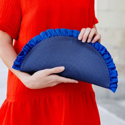 Pochette Lunéa Bleu Marine - Bellemond - Comptoir Doré