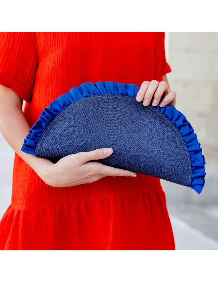 Pochette Lunéa Bleu Marine - Bellemond - Comptoir Doré