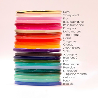 Bracelets joncs colorés - COCKTAIL - MIX & MATCH - Comptoir Doré 2