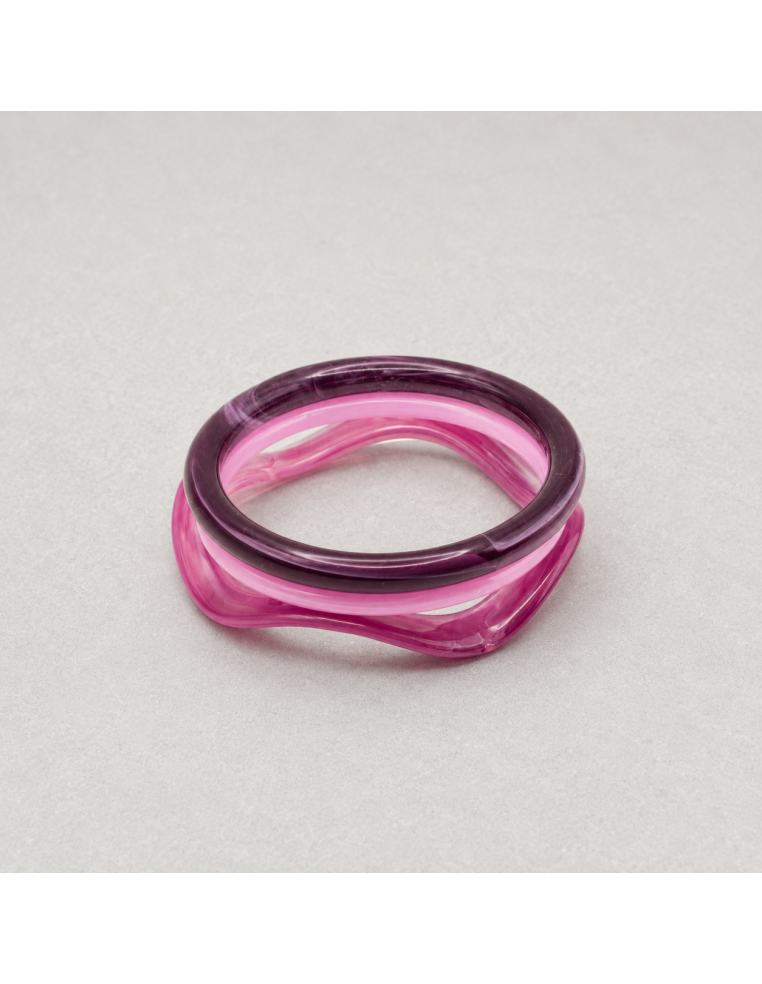 Bracelets joncs colorés (x3) - Mûre - Comptoir Doré