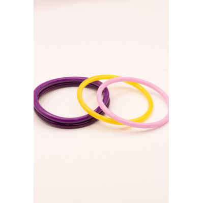 Bracelets joncs colorés (x4) - Podium - Comptoir Doré 2