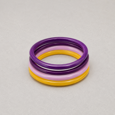 Bracelets joncs colorés (x4) - Podium - Comptoir Doré
