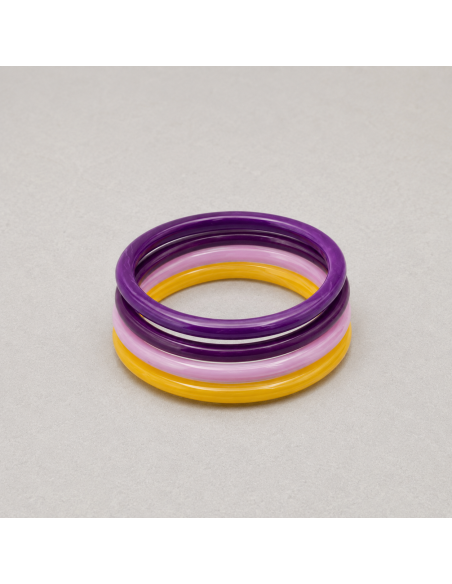 Bracelets joncs colorés (x4) - Podium - Comptoir Doré