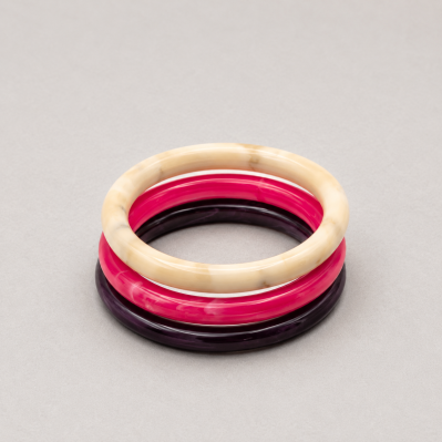 Bracelets joncs épais colorés (x3) - Lola - Comptoir Doré