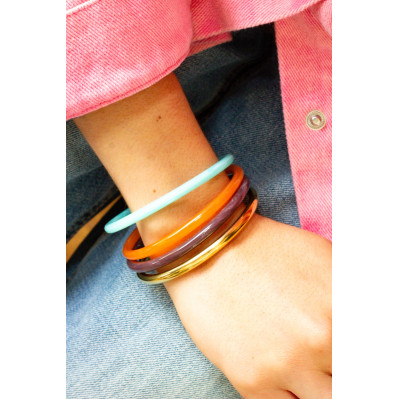 Bracelets joncs colorés (x4) - Sunset - Comptoir Doré 2