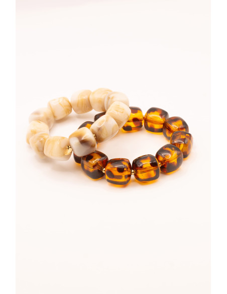 Bracelet Macadamia Beige - Comptoir Doré