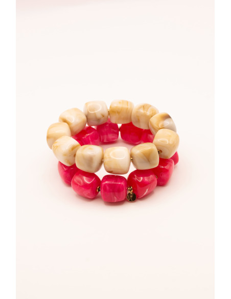 Bracelet Macadamia Beige - Comptoir Doré