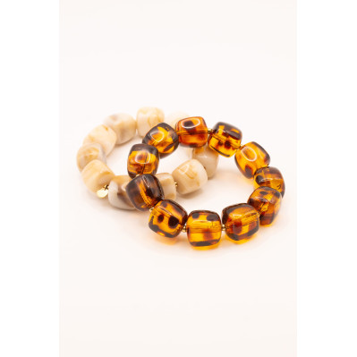 Bracelet Macadamia Ambre - Comptoir Doré 2