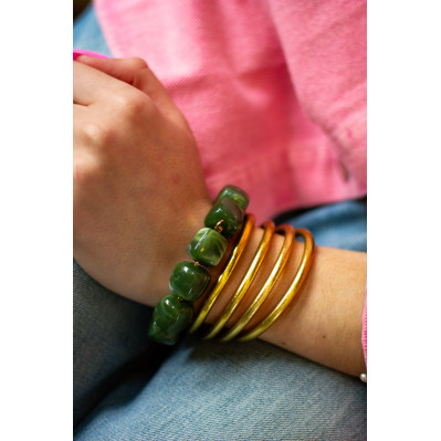 Bracelet Macadamia Vert - Comptoir Doré 2