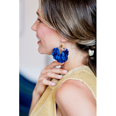 Boucles d'oreilles Liv hortensias stabilisées - Bellemond - Comptoir Doré 2