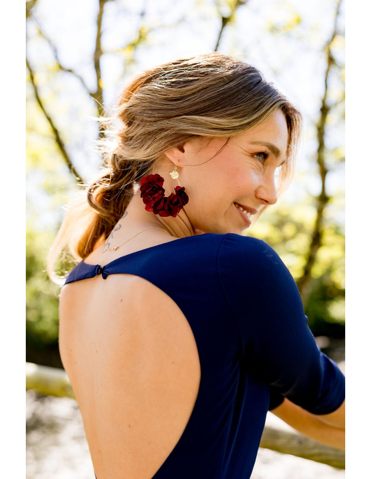 Boucles d'oreilles Liv hortensias stabilisées - Bellemond - Comptoir Doré