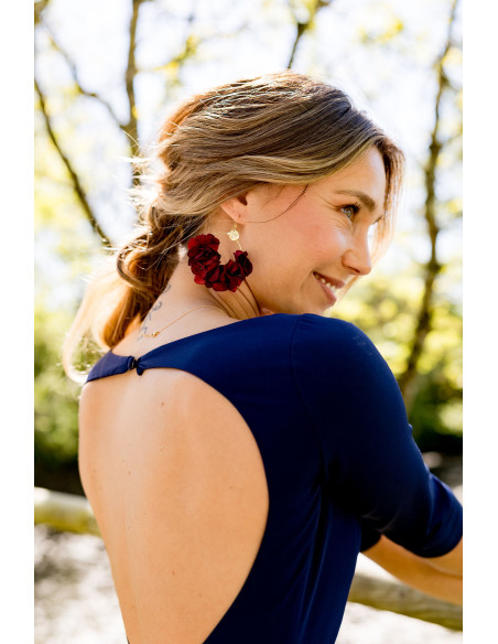 Boucles d'oreilles Liv hortensias stabilisées - Bellemond - Comptoir Doré