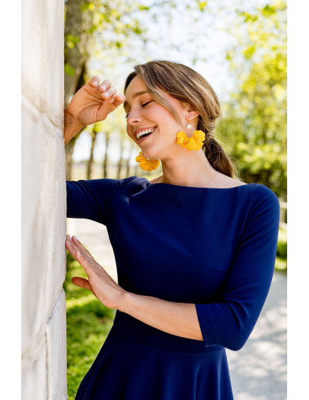 Boucles d'oreilles Liv hortensias stabilisées - Bellemond - Comptoir Doré