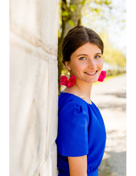 Boucles d'oreilles Liv hortensias stabilisées - Bellemond - Comptoir Doré