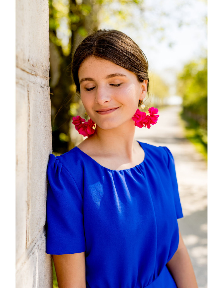 Boucles d'oreilles Liv hortensias stabilisées - Bellemond - Comptoir Doré