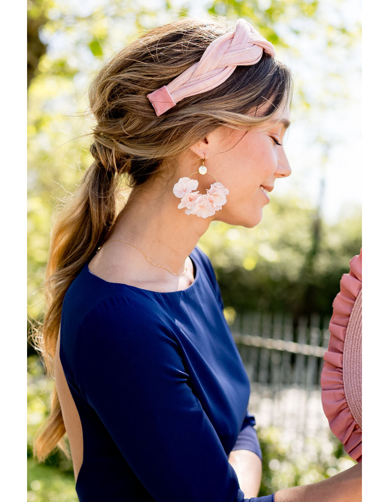 Boucles d'oreilles Liv hortensias stabilisées - Bellemond - Comptoir Doré