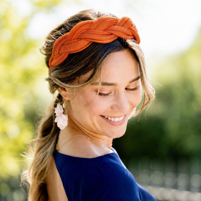 Serre-tête Tressia Orange - Bellemond - Comptoir Doré