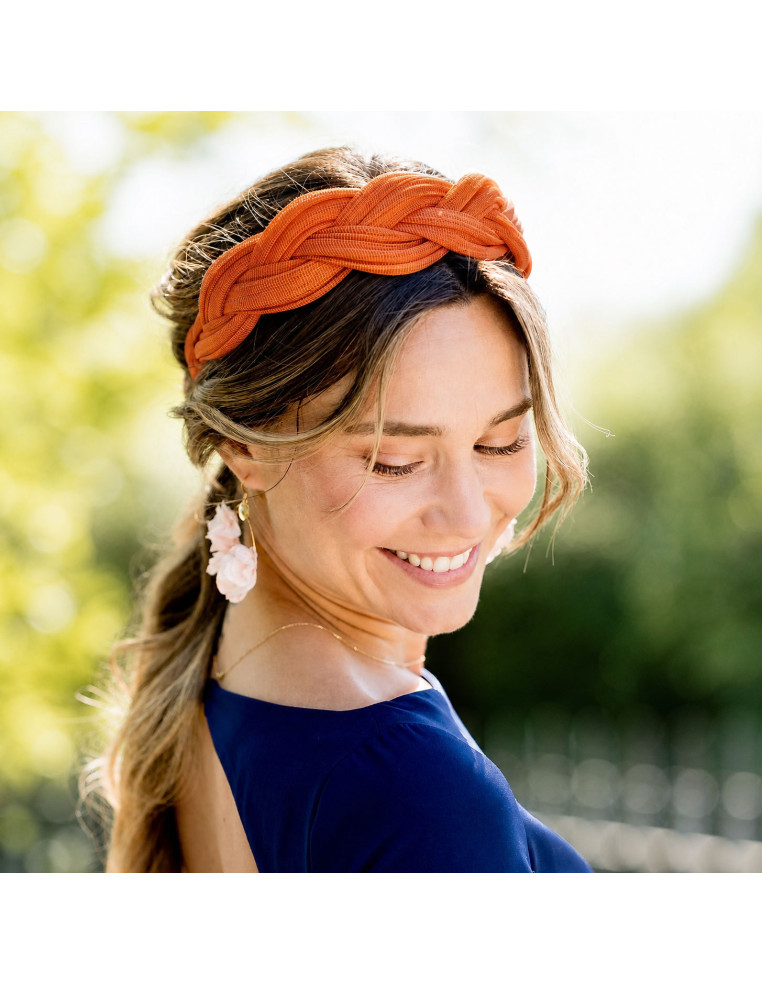 Serre-tête Tressia Orange - Bellemond - Comptoir Doré
