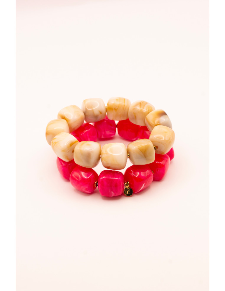 Bracelet Macadamia Fushia