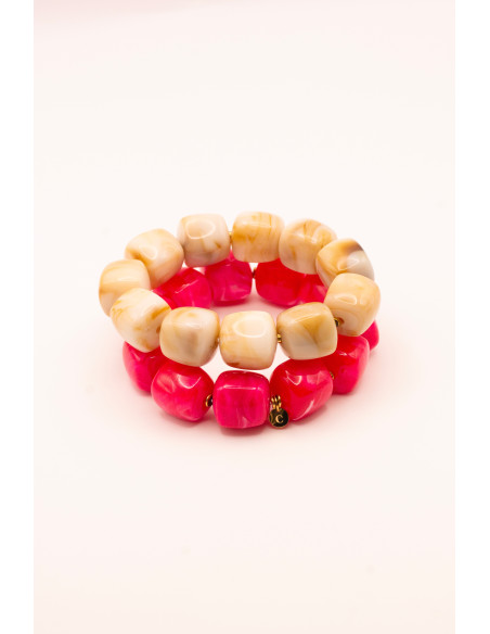 Bracelet Macadamia Fushia