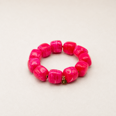 Bracelet Macadamia Fushia - Comptoir Doré