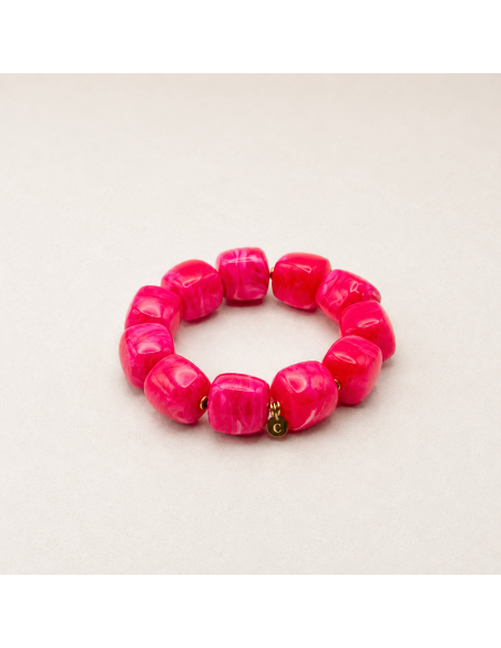 Bracelet Macadamia Fushia - Comptoir Doré