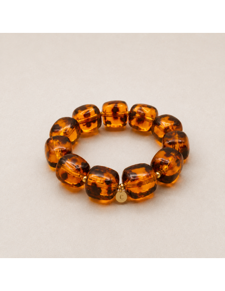 Bracelet Macadamia Ambre - Comptoir Doré