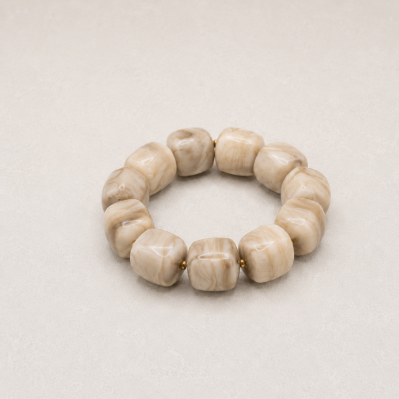 Bracelet Macadamia Beige - Comptoir Doré