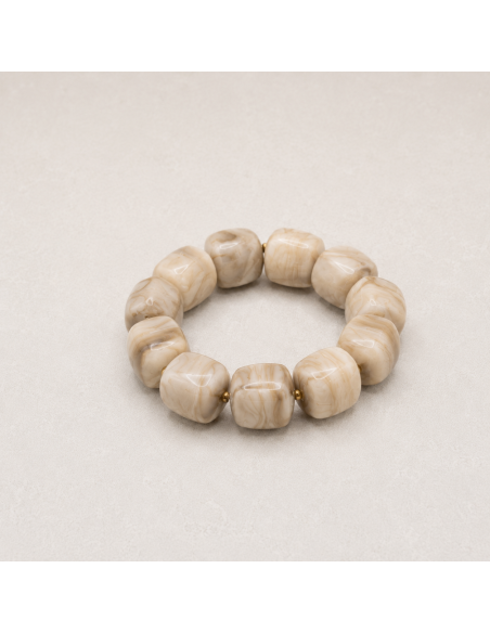 Bracelet Macadamia Beige - Comptoir Doré
