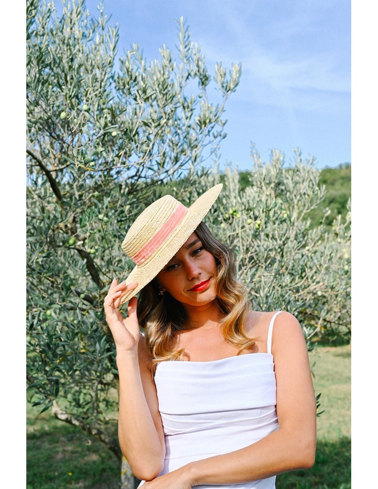Canotier coco mariage - L'Atelier de Clotilde - Comptoir Doré