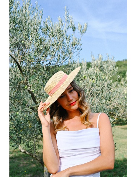 Canotier coco mariage - L'Atelier de Clotilde - Comptoir Doré