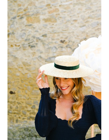 Canotier coco mariage - L'Atelier de Clotilde - Comptoir Doré