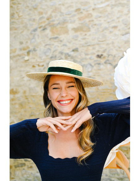 Canotier coco mariage - L'Atelier de Clotilde - Comptoir Doré