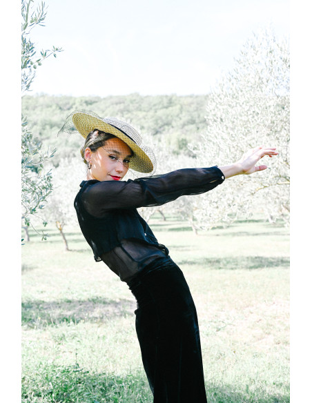 Canotier Coco Vintage Noir - Bellemond - Comptoir Doré